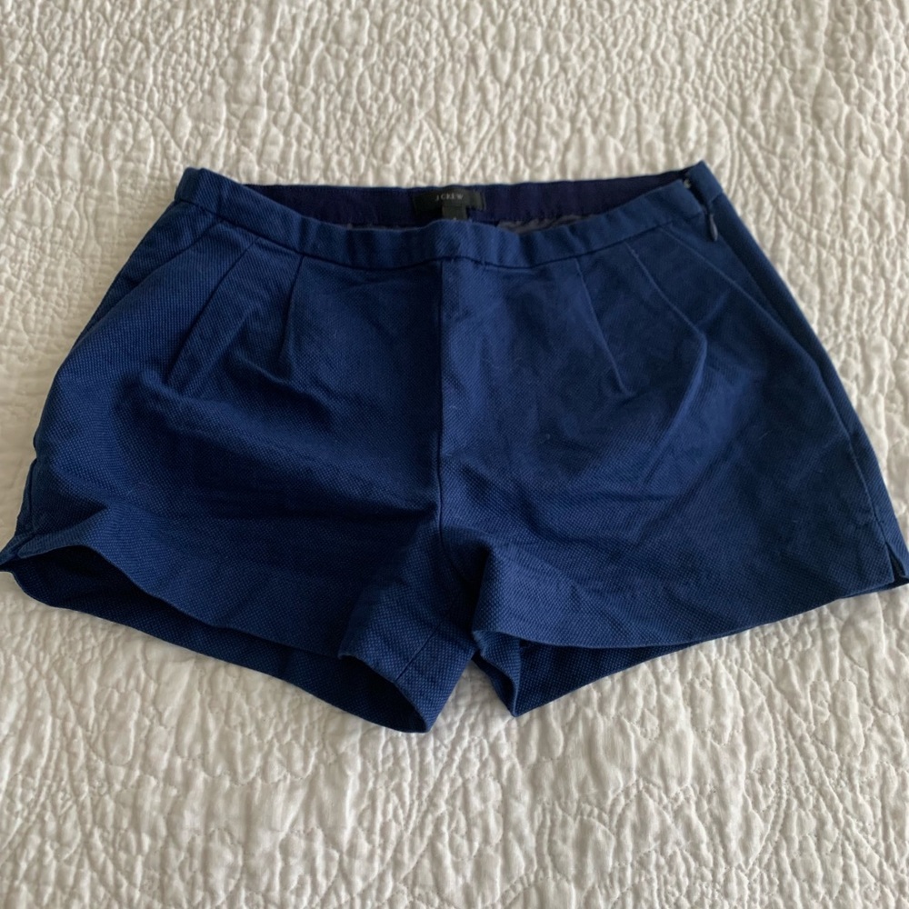 JCrew Pleated Navy Shorts